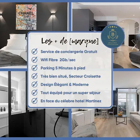 L'elegant Maubourg - Next Martinez -terrasse Daire Cannes
